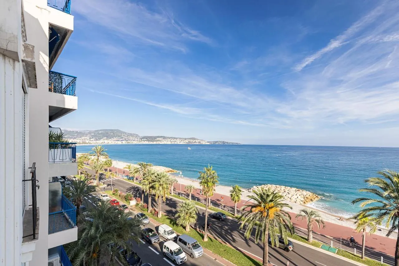 Апартаменты Sea View Large 2 Bdr Promenade Des Anglais Ницца
